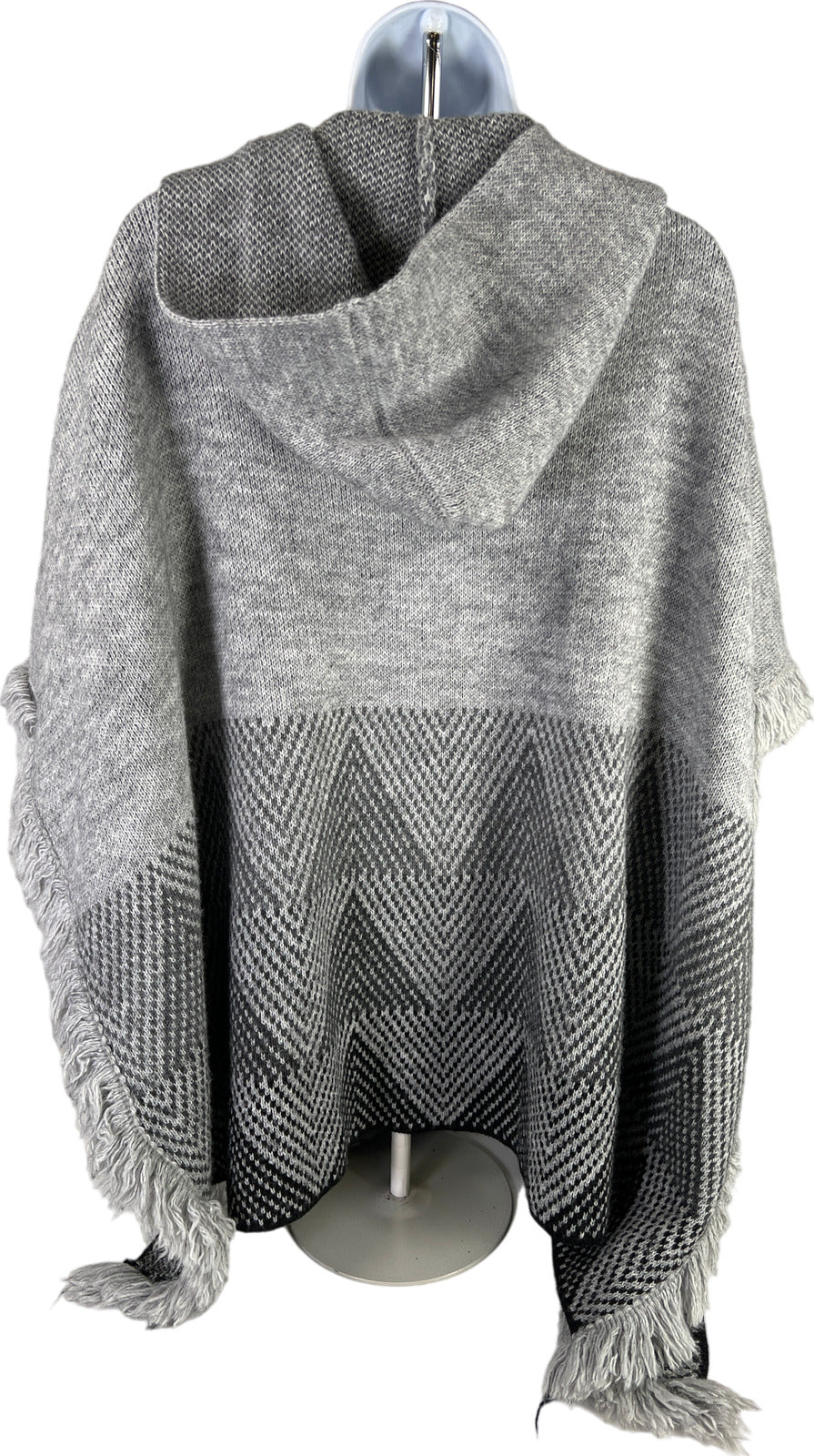 Cocogio Women’s Gray Wool Hooded Sweater Wrap - One Size