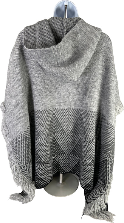 Cocogio Women’s Gray Wool Hooded Sweater Wrap - One Size