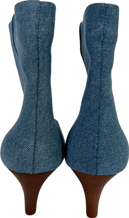 Dolce Vita Women’s Blue Denim Pointed Toe Heeled Booties - 6.5 M