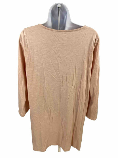 J. Jill Pure Women's Pink Asymmetric Button Tunic Shirt Top - M