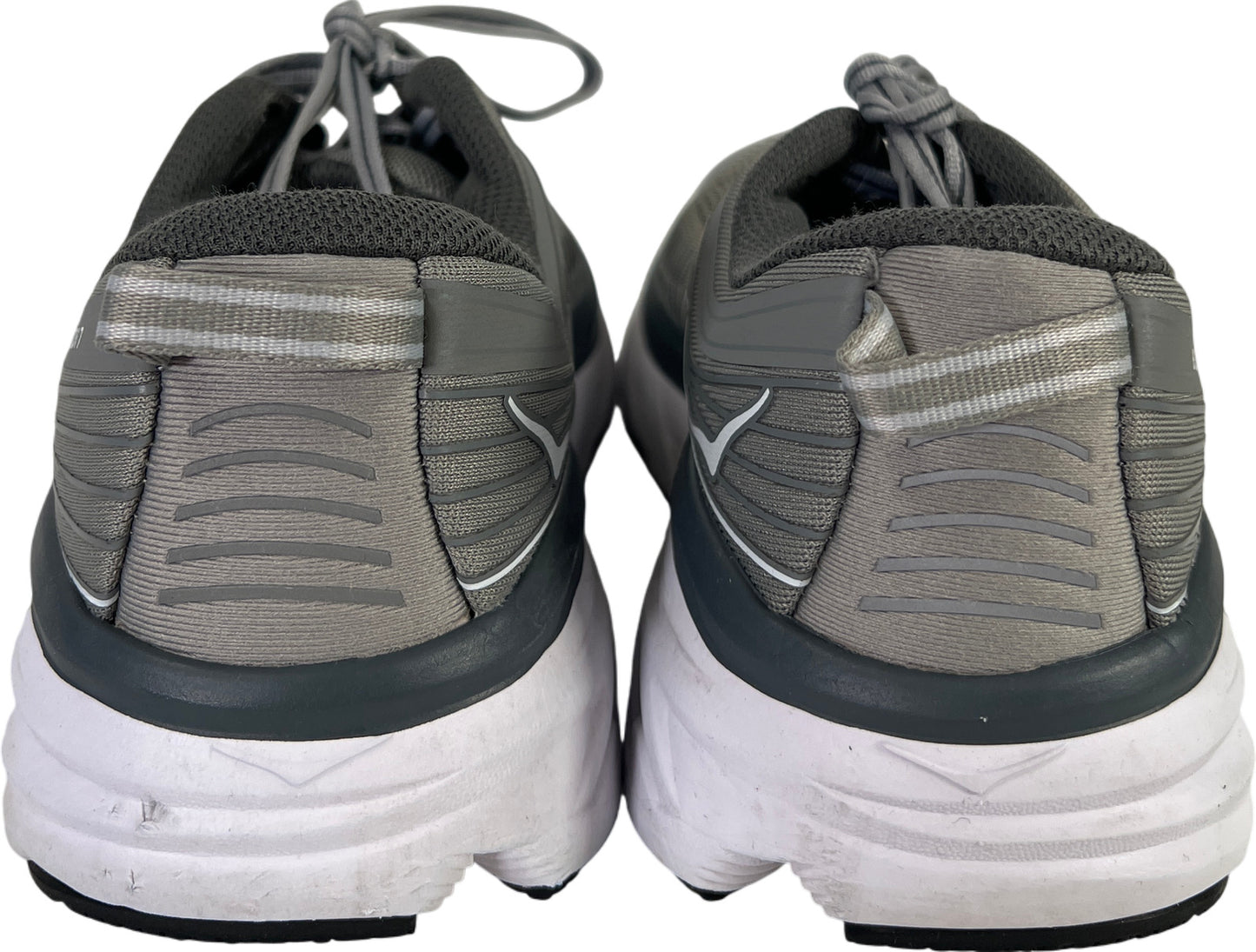 Hoka One One Men’s Gray Bondi 7 Lace Up Athletic Sneakers - 7