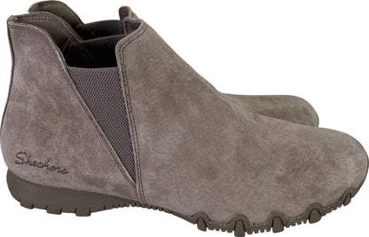 Skechers Women’s Gray Suede Bellore Chelsea Anke Boots - 8