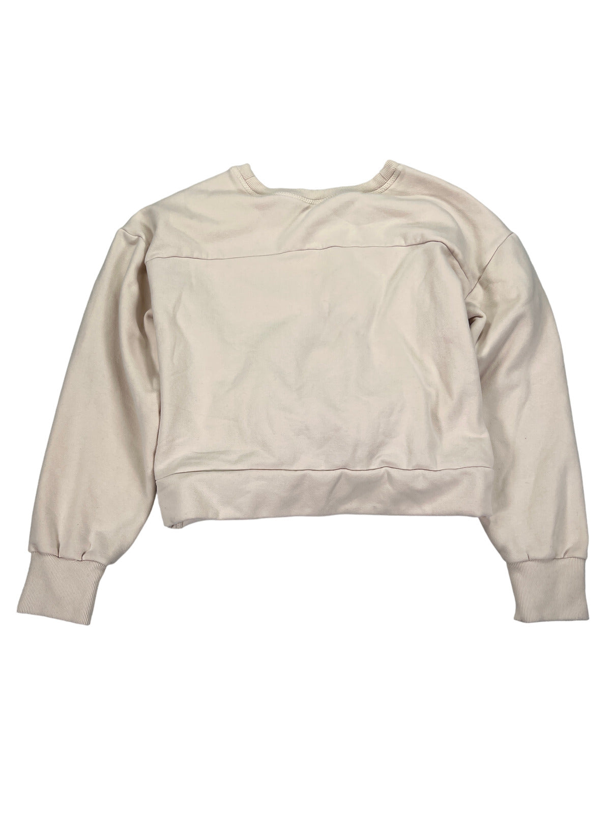 Athleta Girls Kids Ivory Knotted Front Crew Sweatshirt - L 12