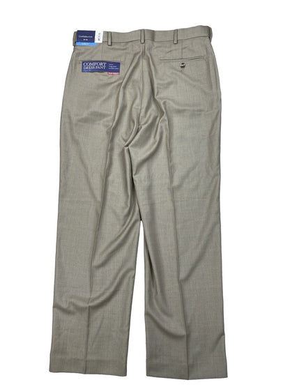 NEW Croft and Barrow Men's Brown Classic Fit Dress Pants - 36x30