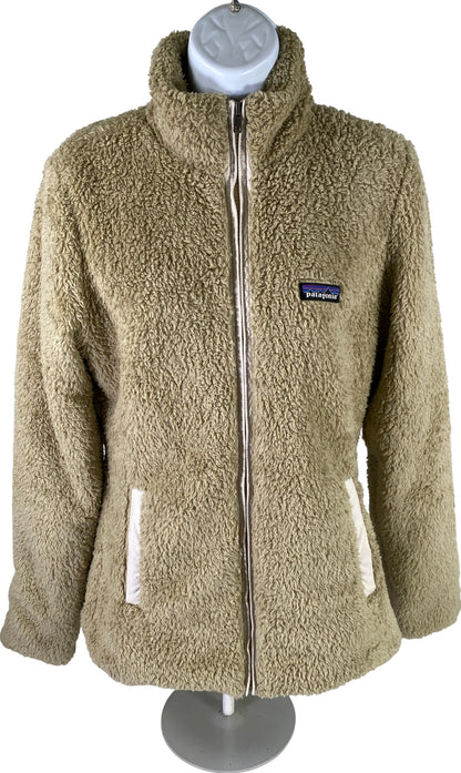 Patagonia Women’s Light Green/Brown Los Gatos Sherpa Fleece Full Zip Jacket - M