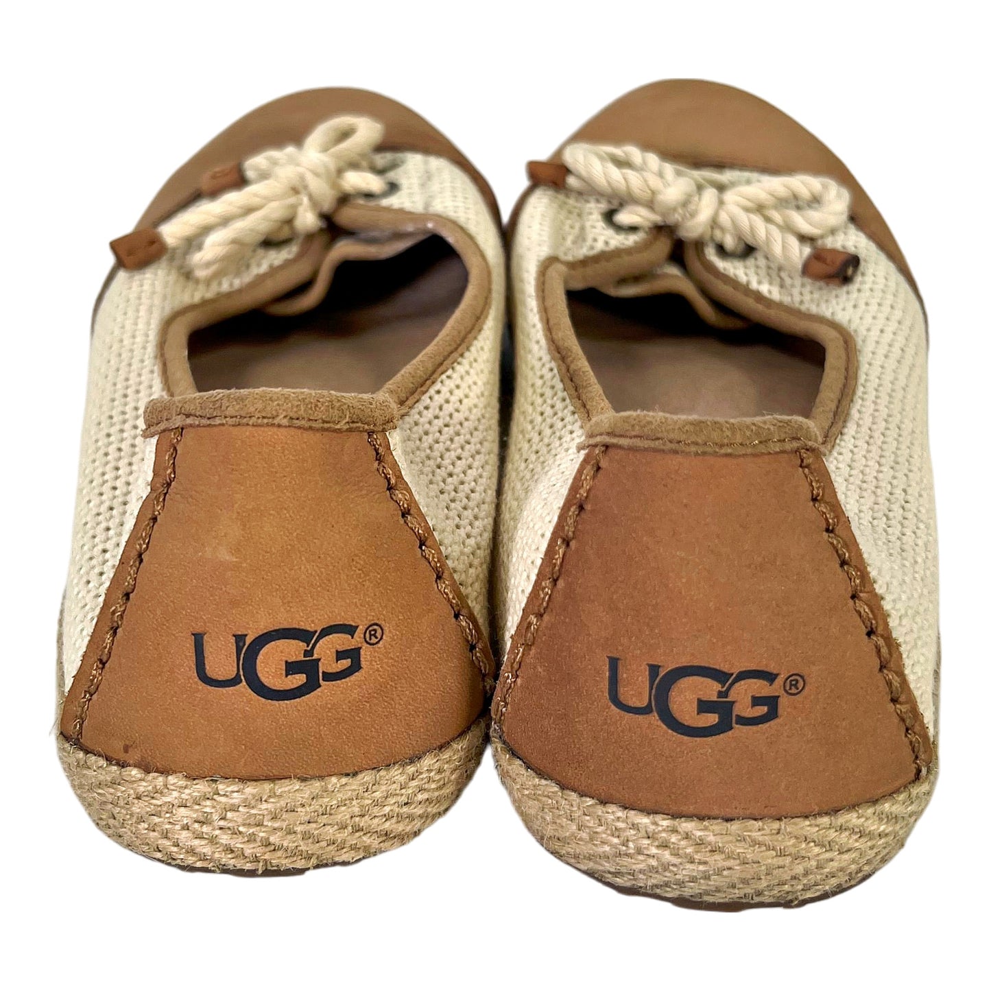 UGG Women’s Brown/Tan Catrin Crochet Espadrille Flats - 8