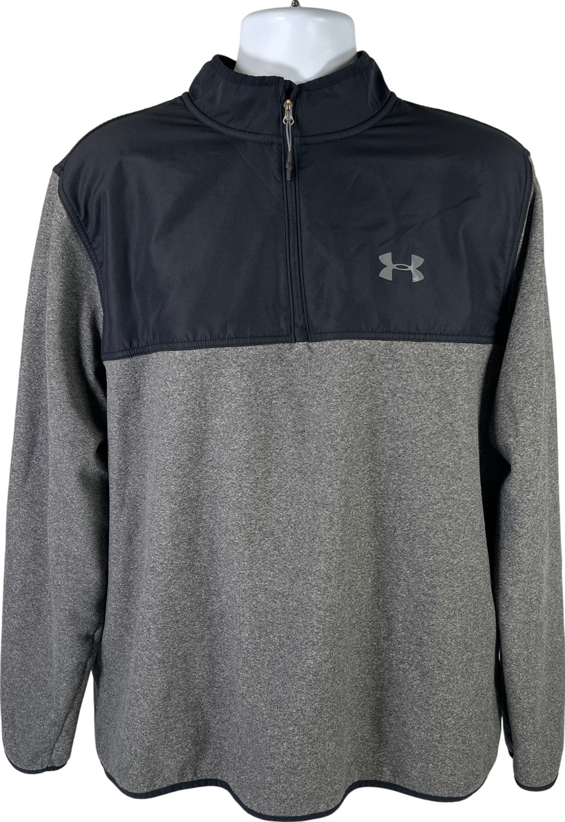 Under Armour Men’s Gray Infrared ColdGear 1/4 Zip Pullover Sweatshirt - 2XL