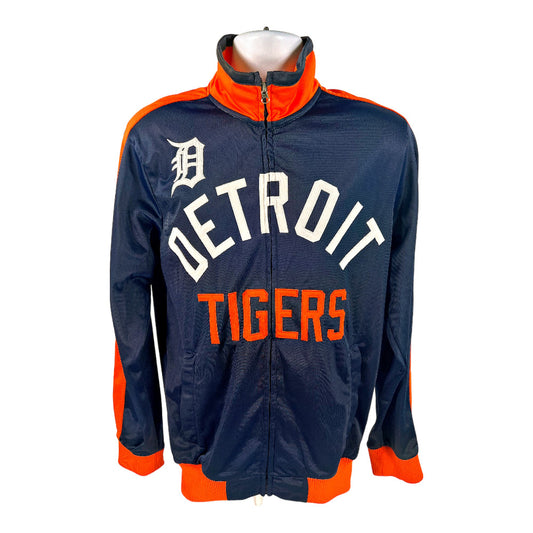 MLB Genuine Merchandise Mens Blue/Orange Detroit Tigers Athletic Jacket-S