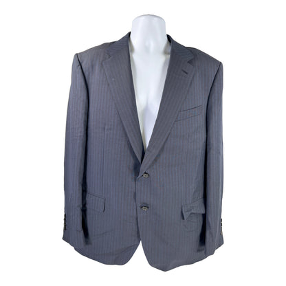 Caruso Men’s Navy Blue Striped Italian Wool Suit - 46 R