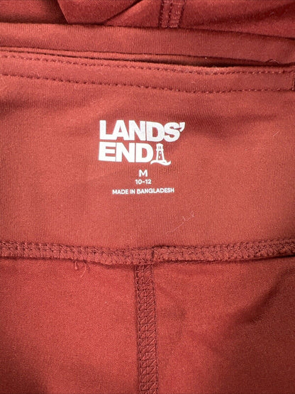 NEW Lands’ End Women’s Brick Red Pull On Polyester Pants - M 10-12