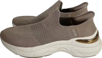 Skechers Women’s Taupe/Gold Hands Free Slip-ins Hazel Priya Shoes - 8.5