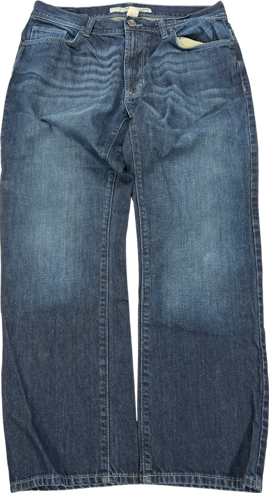 DKNY Men’s Dark Wash Straight Leg Denim Jeans - 34x30