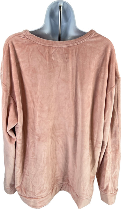 Koolaburra by UGG Women’s Pink Cozy Long Sleeve Crewneck Sweatshirt - Plus 1X