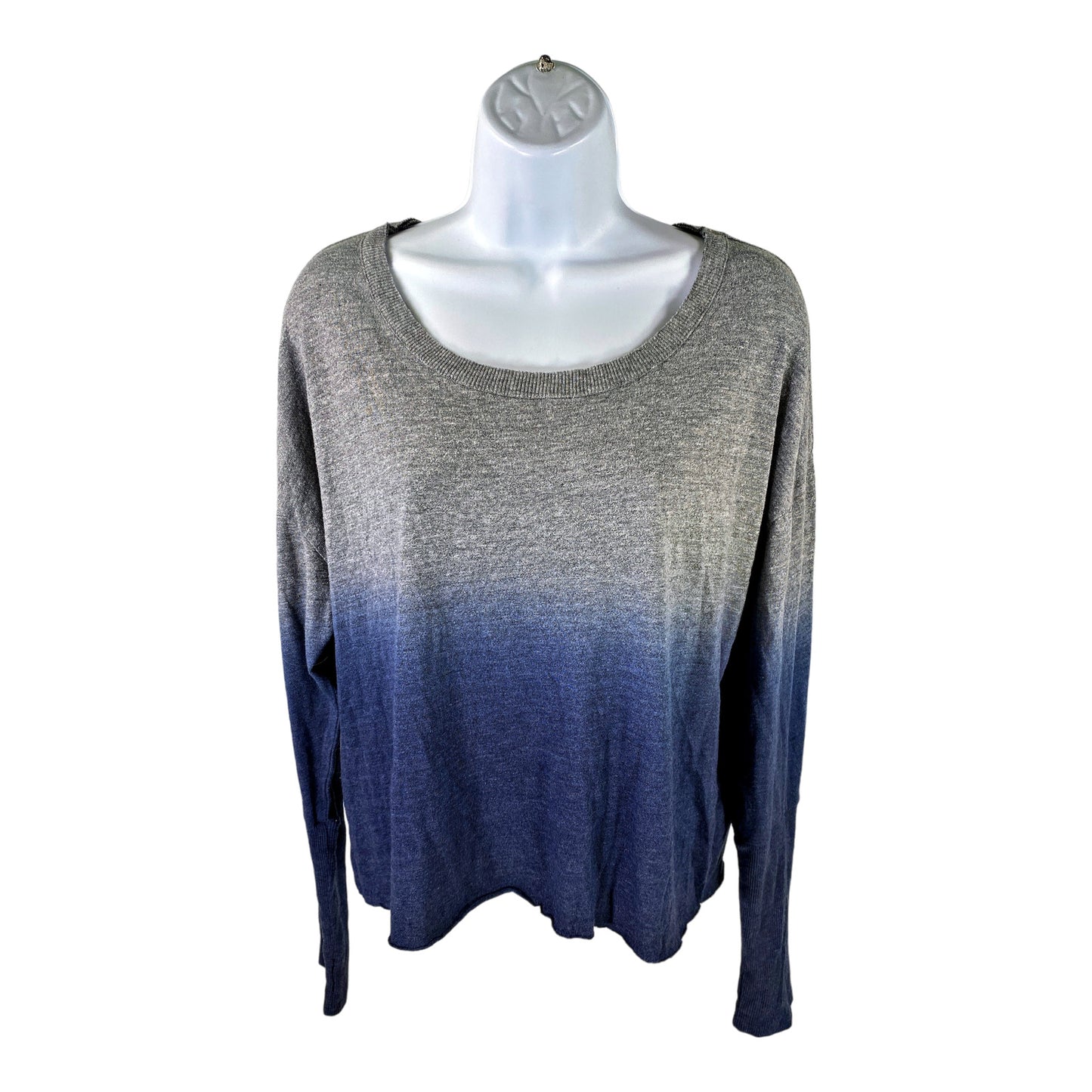 NEW Chasor Women’s Gray/Blue Ombre Long Sleeve Shirt - L