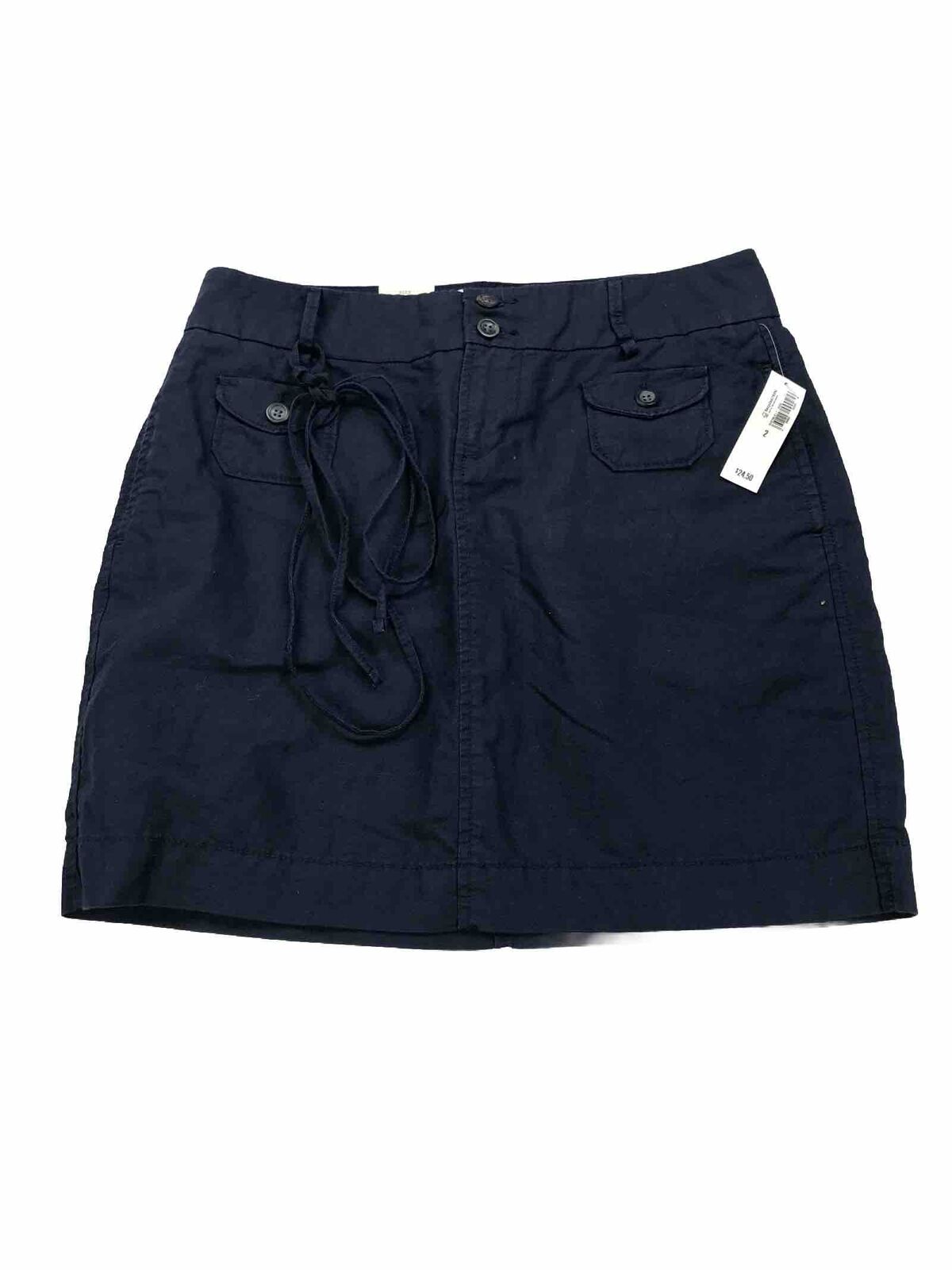 NEW Old Navy Women's Blue Linen Straight Skirt - 2