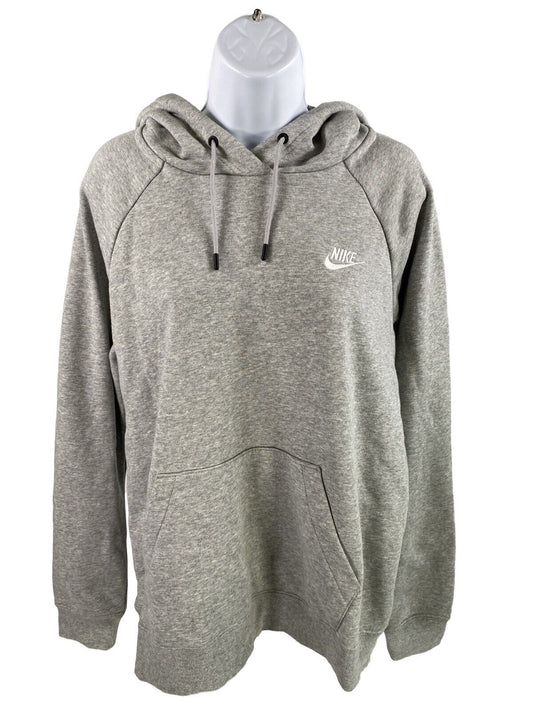 Nike Women's Gray Sportswear Essential Pullover Hoodie - L