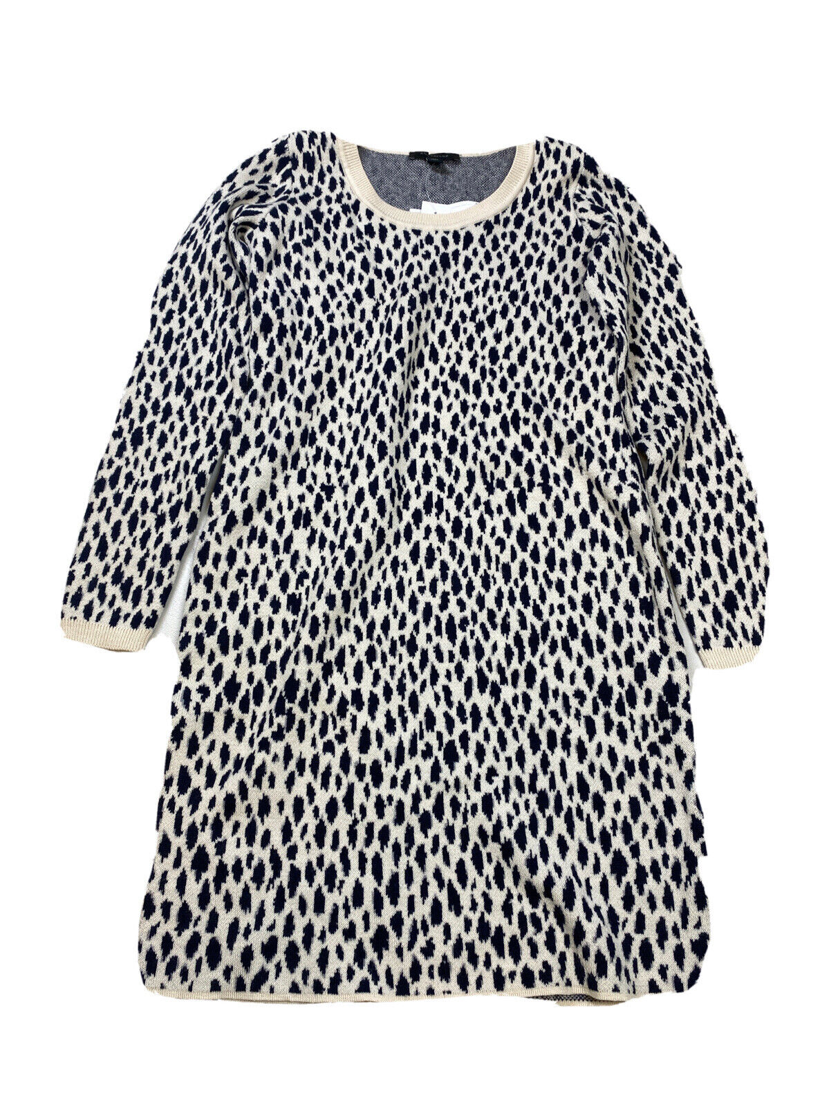 NEW Ann Taylor Women's Black/White Cheetah Club Sweater Dress - XXS