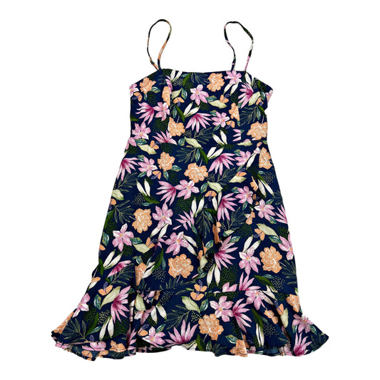 Lulus Women’s Navy Blue Floral Sleeveless Short Sundress - S