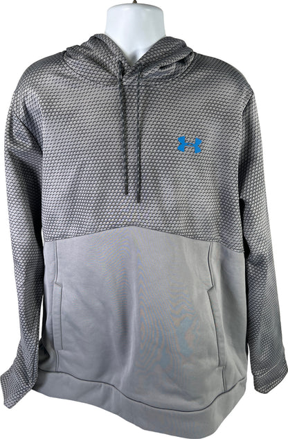 Under Armour Men’s Gray Long Sleeve Fleece Lined Pullover Loose Hoodie - 2XL