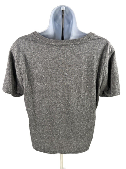 NEW Threads for Thought Women's Gray Ada Crop V-neck Tee Shirt - S