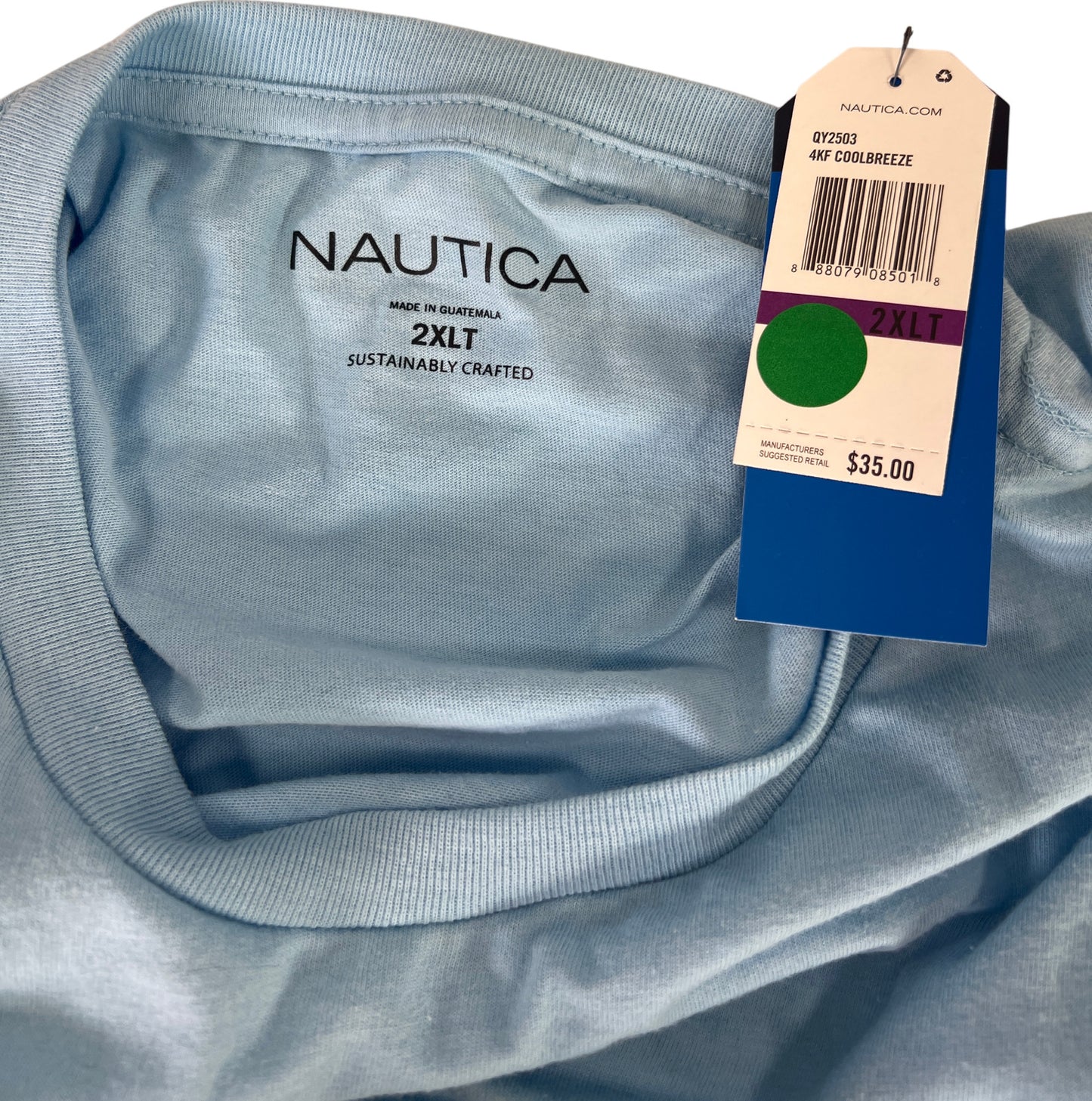 NEW Nautica Men’s Blue Graphic Short Sleeve T-Shirt - 2XL Tall