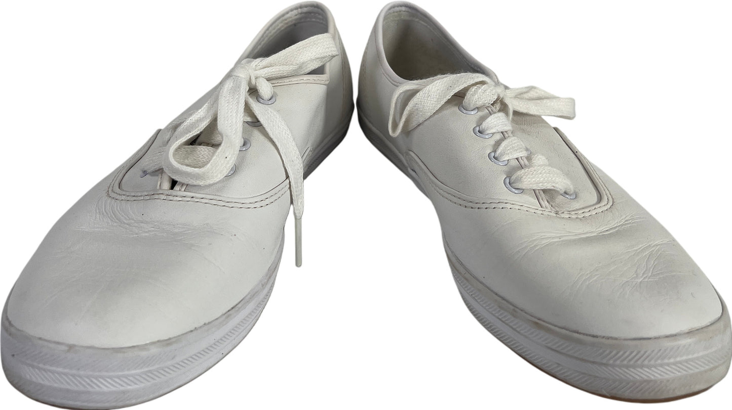 Keds Women’s White Champion Leather Lace Up Sneakers - 8.5