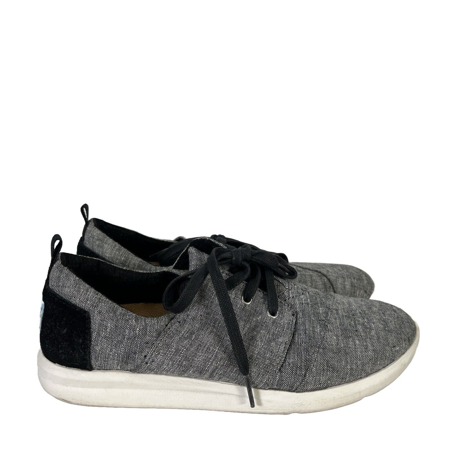 Toms Women's Gray Del Rey Lace Up Casual Sneakers - 8.5