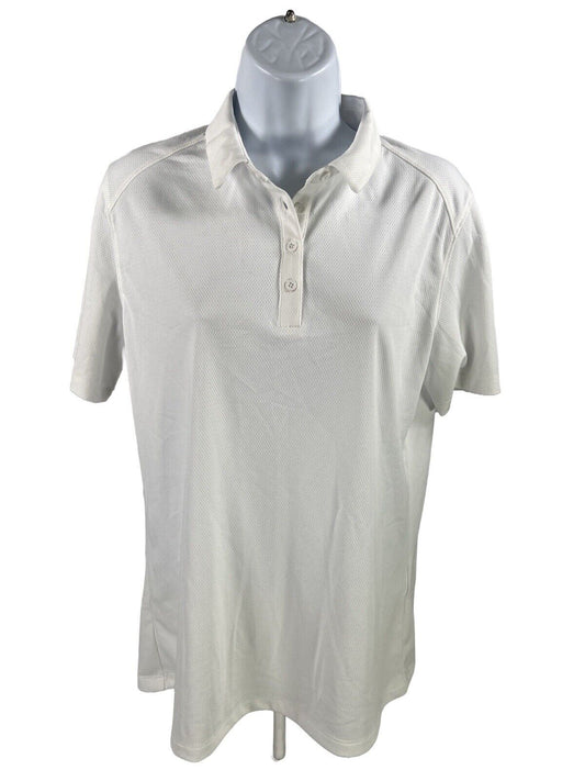 NEW Under Armour Women's White Short Sleeve Mesh Polo Shirt - M