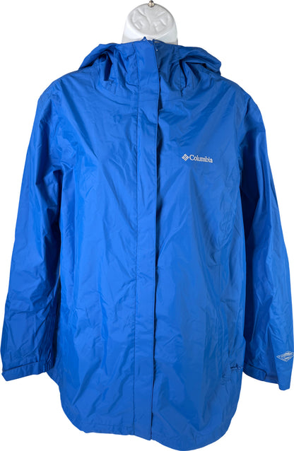 Columbia Women’s Blue Omni-Tech Waterproof Rain Jacket - Plus 1X