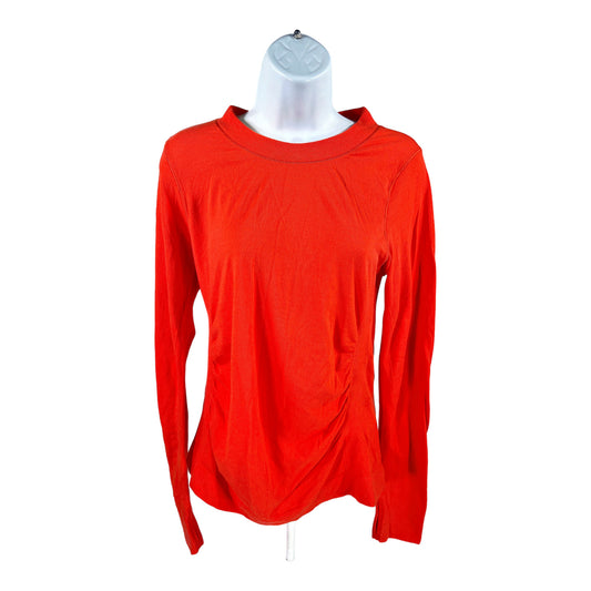 Athleta Women’s Orange Foresthill Ascent Long Sleeve Athletic Shirt - L
