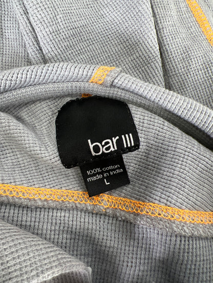 NEW Bar III Men’s Gray Waffle Knit Cotton Hoodie - L