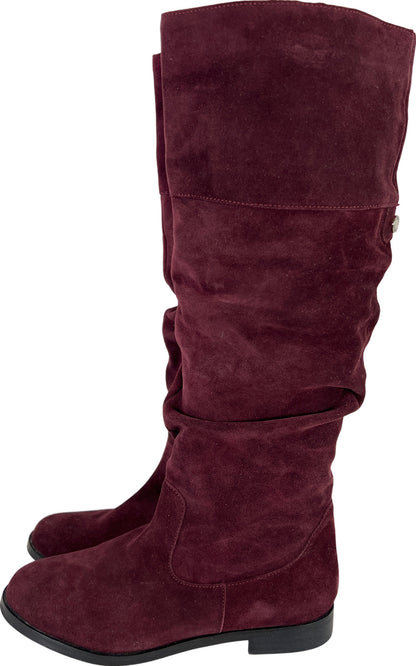 Steve Madden Women’s Red Suede Balen Tall Knee High Slouch Boots - 8.5