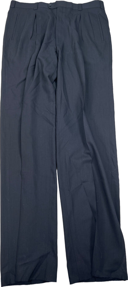 NEW Jhane Barnes Men’s Black Regular Fit Wool Dress Pants - 38