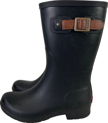 Chooka Women’s Black Fremont 3Q Mid Rubber Rain Boots - 6