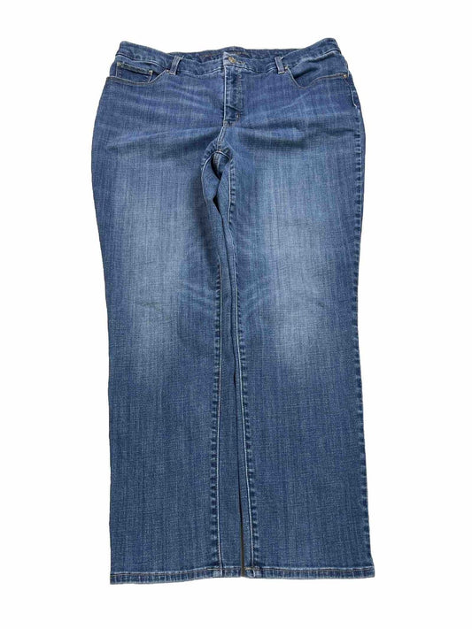 Chico's Women's Medium Wash So Slimming Girlfriend Slim Leg Jeans - 14