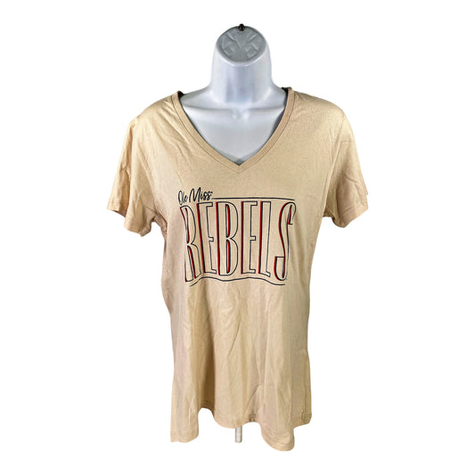 NEW Gear Women’s Beige Ole Miss Rebels V-Neck T-Shirt - M