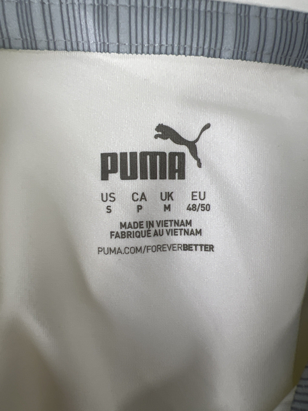 Puma Men’s White Short Sleeve Athletic Polo Shirt - S