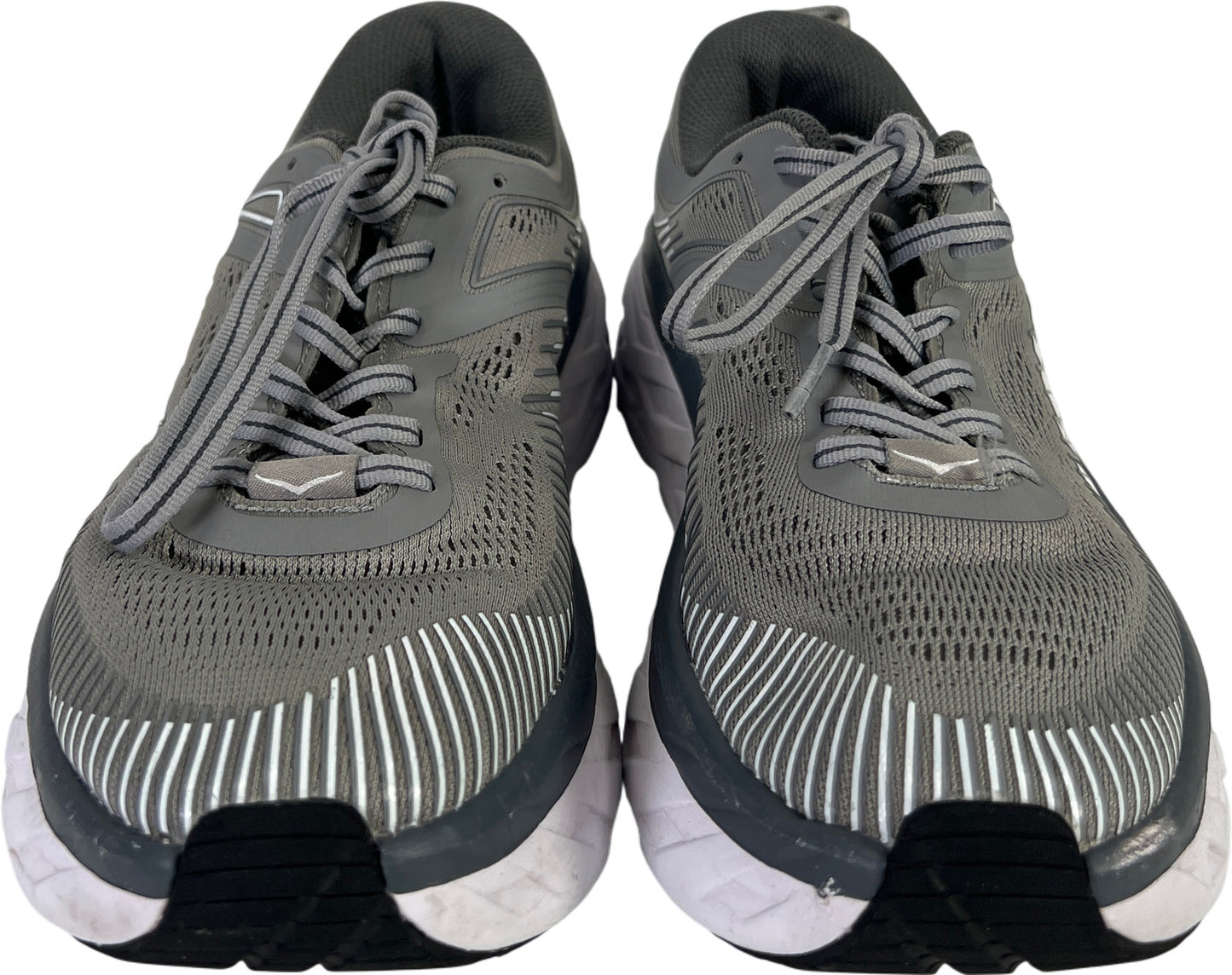 Hoka One One Men’s Gray Bondi 7 Lace Up Athletic Sneakers - 7