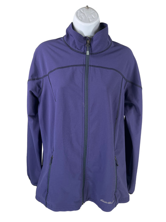 Eddie Bauer Women’s Purple Softshell Full Zip Water Resistant Jacket - L