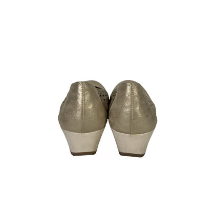 Naturalizer Women's Goldtone Metallic Brina Wedge Sandals - 8.5