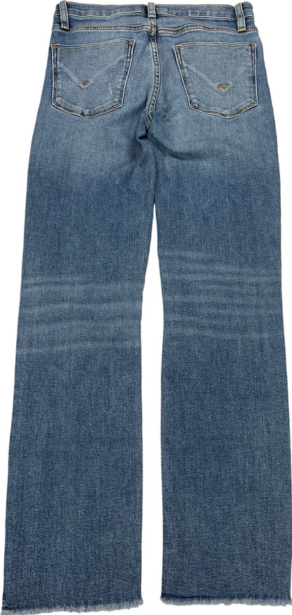 Hudson Women’s Light Wash Nico Straight Distressed Denim Jeans - 25