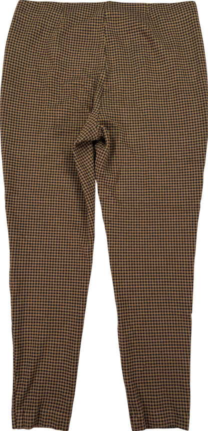 J. Jill Women’s Brown Shepherd Check Plaid Ponte Leggings - L