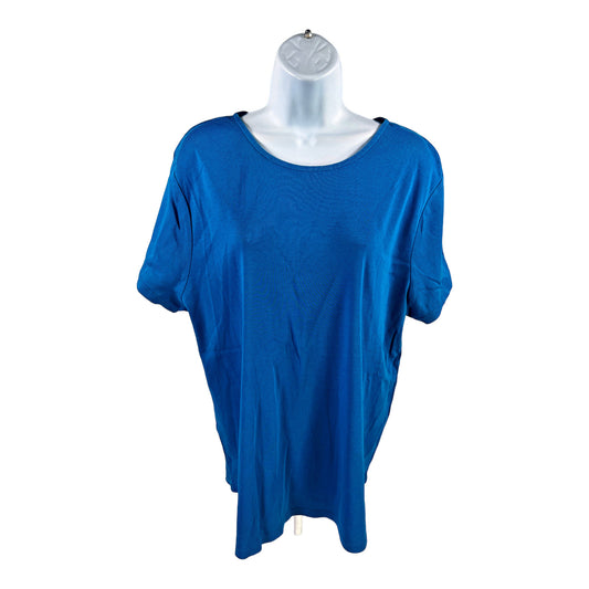 J.Jill Women’s Blue Shirttail Short Sleeve T-Shirt - XL Petite