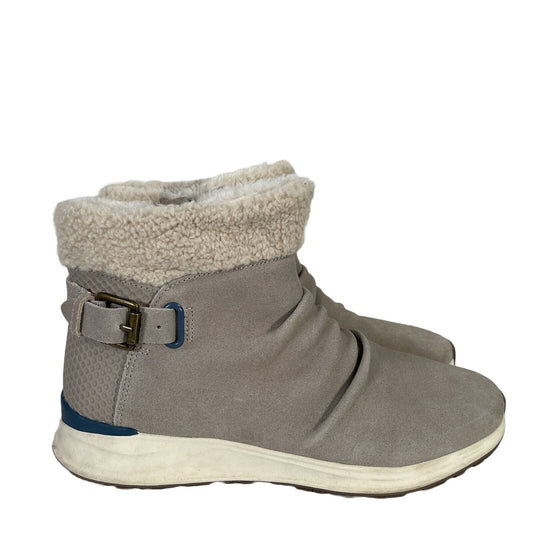 Baretraps Women's Beige Suede Becki Fleece Lined Boots - 10 M