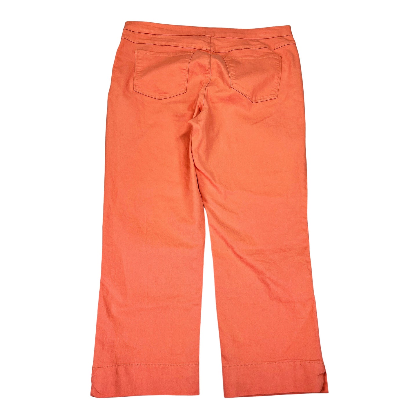 Tribal Jeans Women’s Coral Orange Crop Straight Stretch Pull On Pants - 14