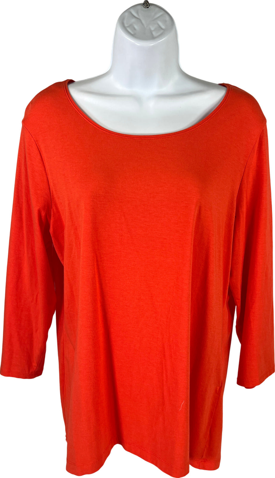 Chico’s Women’s Orange 3/4 Sleeve The Ultimate Tee Shirt - 2/US L