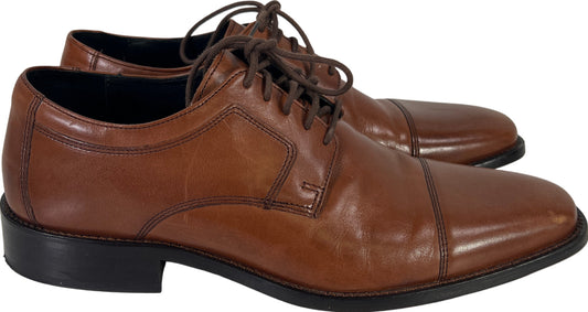 Johnston and Murphy Men’s Brown Leather Landon Cap Toe Oxford Dress Shoes