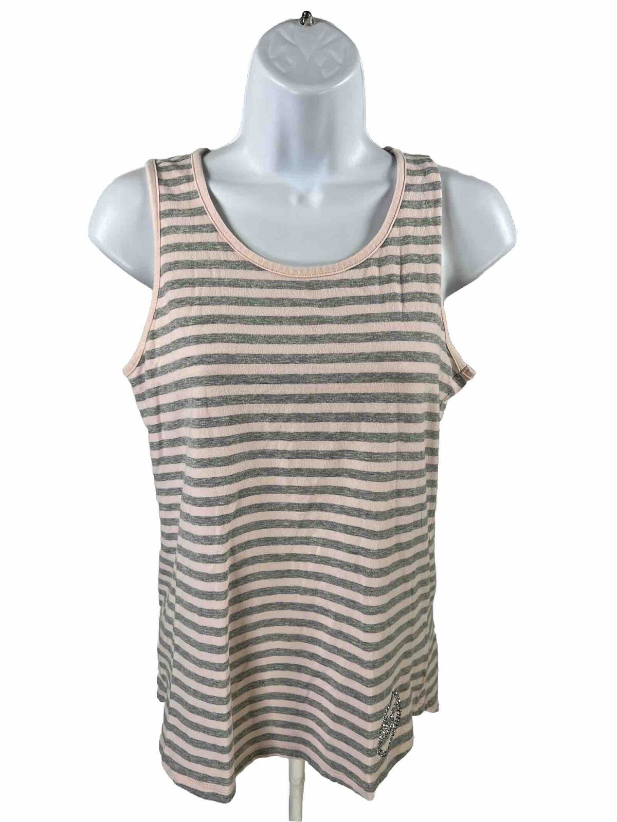 Michael Kors Women's Pink Striped Tank Top - S