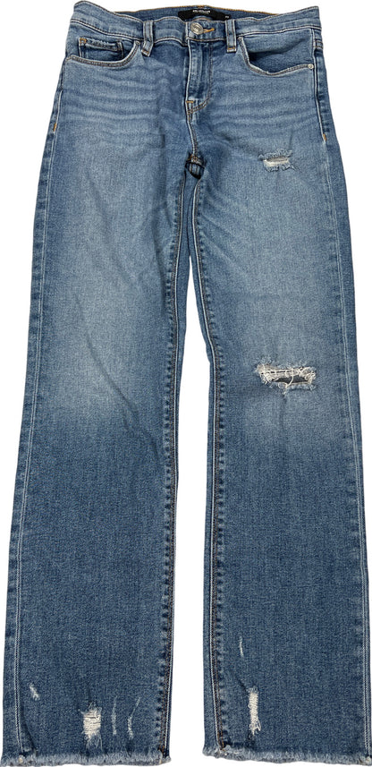 Hudson Women’s Light Wash Nico Straight Distressed Denim Jeans - 25