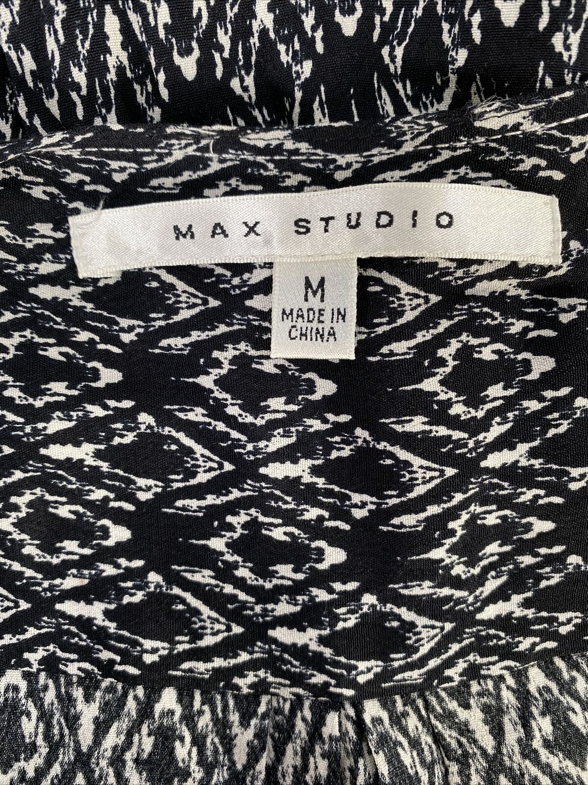 Max Studio Women's Black Sleeveless Faux Wrap Blouse Top - M